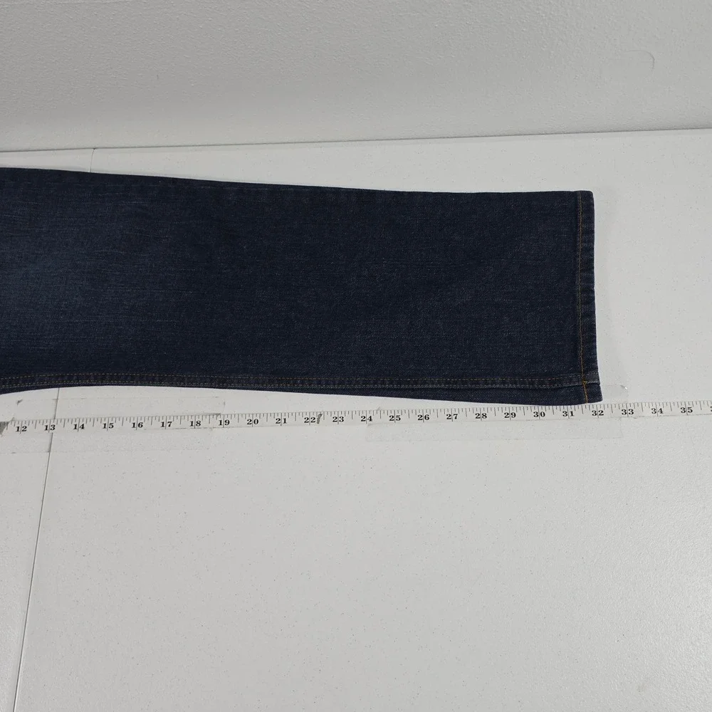 Eddie Bauer Mens Straight Fit Dark Wash 100% Cotton Denim Blue Jeans 32x32